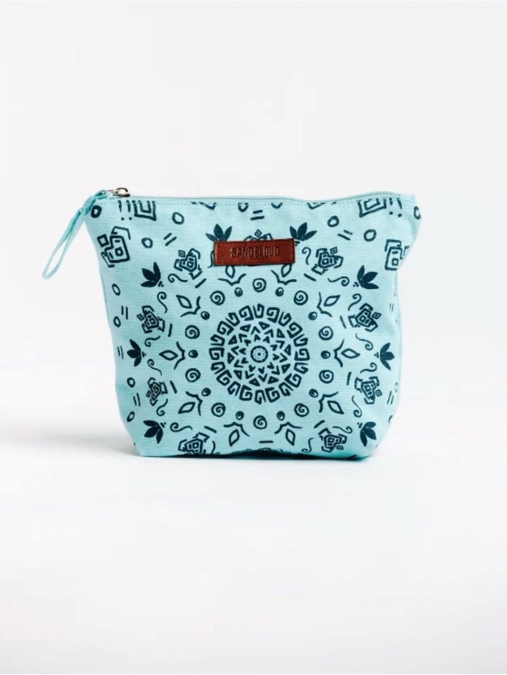 Sand cloud turquoise printed pouch
